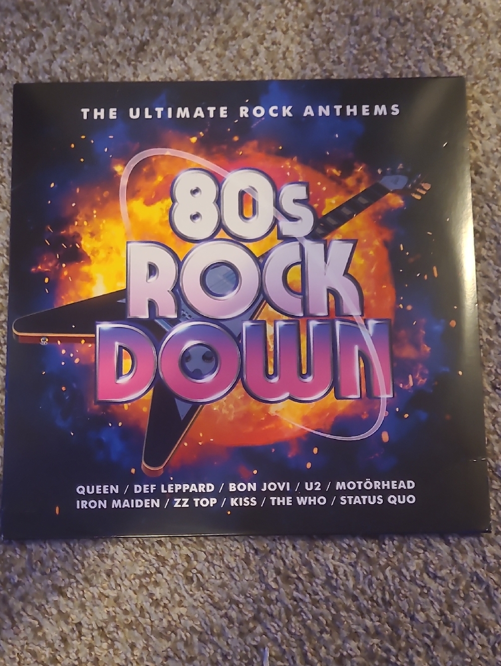 80s Rock Down Vinyl - Orange & Purple Design